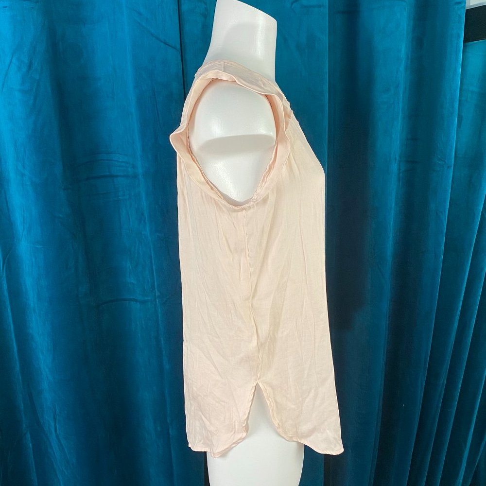 Loft Sleeveless Ruffle Top Blouse Pink - Picture 2 of 6